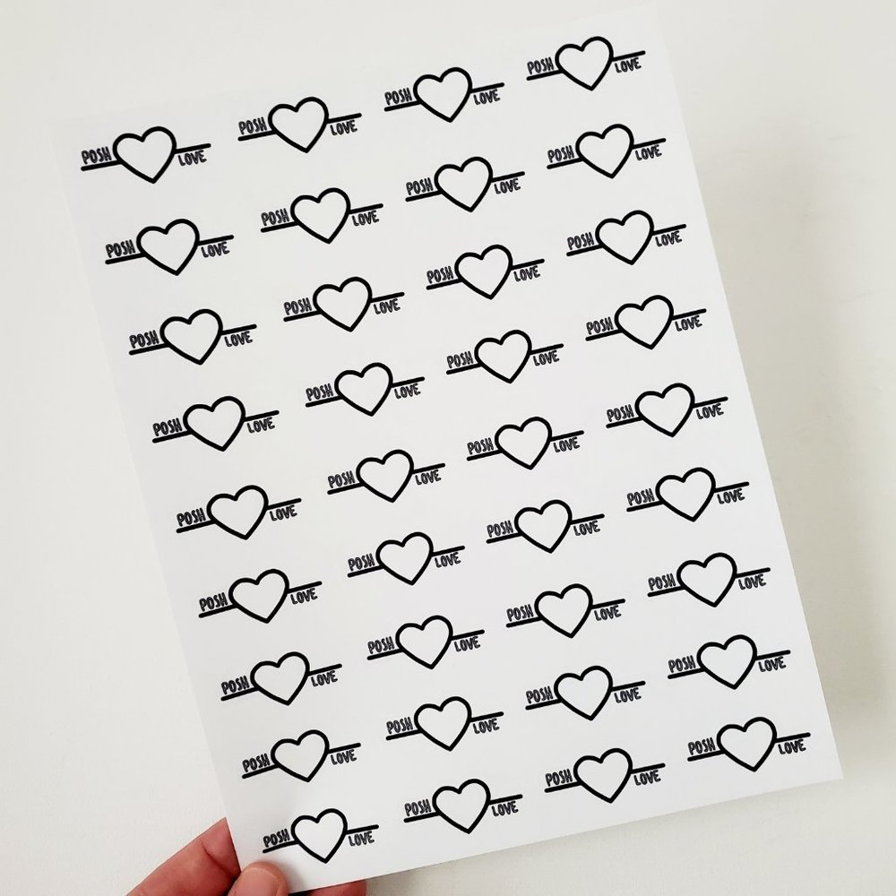 LB033 Posh Love Poshmark Stickers  [Price Firm] - Picture 3 of 8